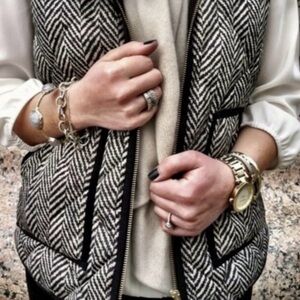 J Crew Herringbone Patterned Vest
